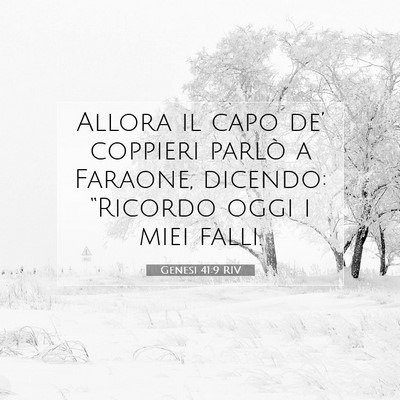 Genesi 41:9 RIV Immagine del Versetto della Bibbia