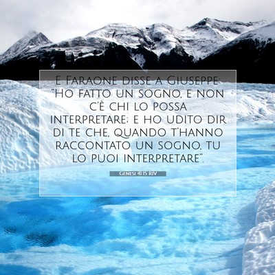 Genesi 41:15 RIV Immagine del Versetto della Bibbia