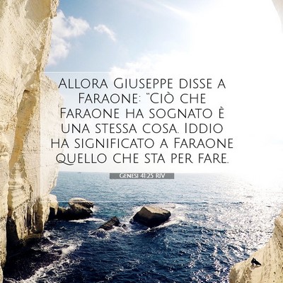Genesi 41:25 RIV Immagine del Versetto della Bibbia