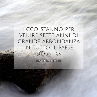 Genesi 41:29 Versetto della Bibbia Spiegato
