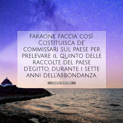 Genesi 41:34 Versetto della Bibbia Spiegato