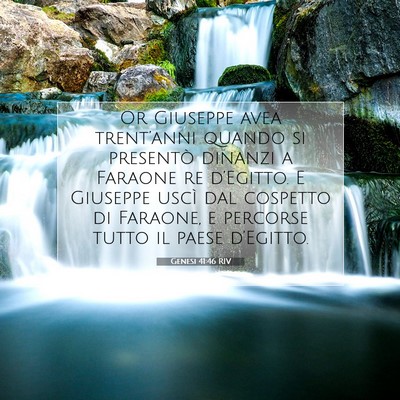 Genesi 41:46 RIV Immagine del Versetto della Bibbia