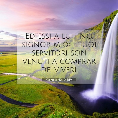 Genesi 42:10 Versetto della Bibbia Spiegato