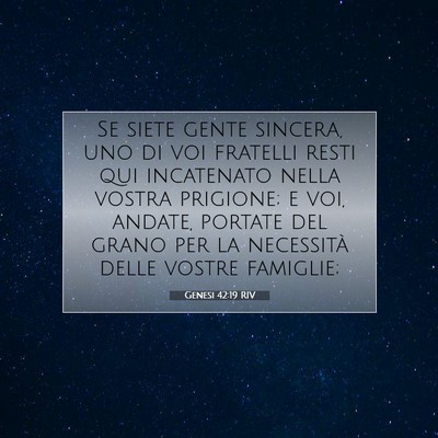 Genesi 42:19 Versetto della Bibbia Spiegato