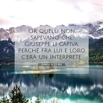 Genesi 42:23 RIV Immagine del Versetto della Bibbia