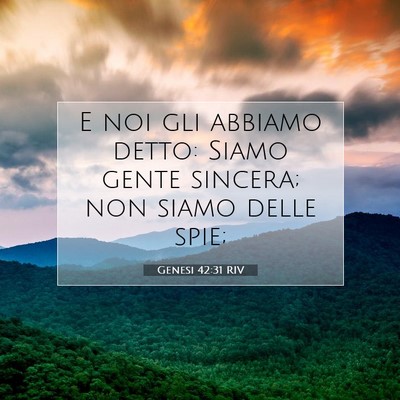 Genesi 42:31 Versetto della Bibbia Spiegato