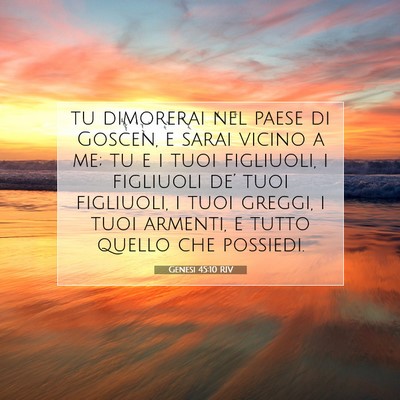 Genesi 45:10 RIV Immagine del Versetto della Bibbia