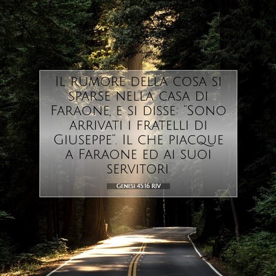 Genesi 45:16 RIV Immagine del Versetto della Bibbia