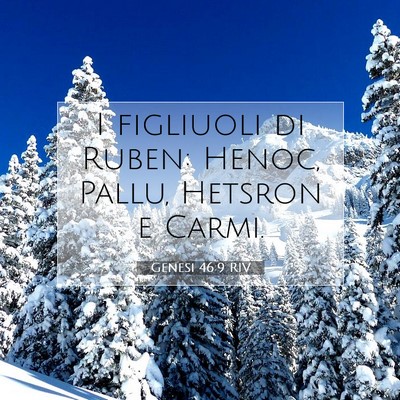Genesi 46:9 RIV Immagine del Versetto della Bibbia