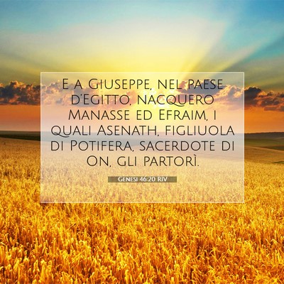 Genesi 46:20 RIV Immagine del Versetto della Bibbia