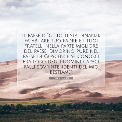 Genesi 47:6 Versetto della Bibbia Spiegato