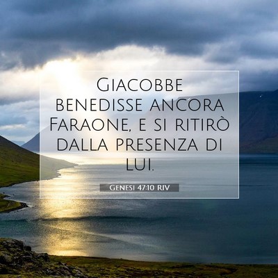 Genesi 47:10 Versetto della Bibbia Spiegato