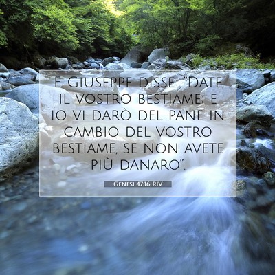 Genesi 47:16 Versetto della Bibbia Spiegato