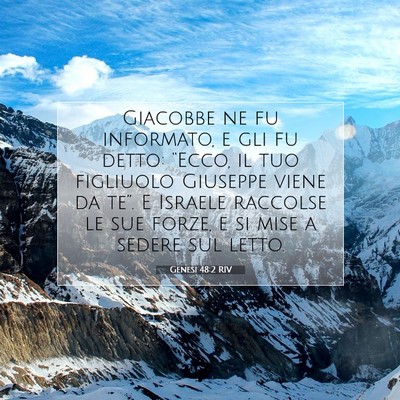 Genesi 48:2 Versetto della Bibbia Spiegato