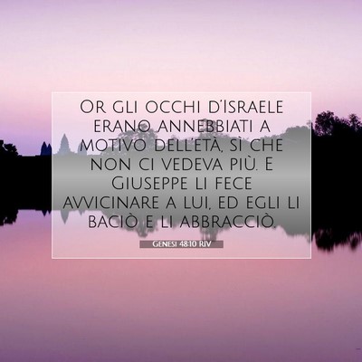 Genesi 48:10 RIV Immagine del Versetto della Bibbia
