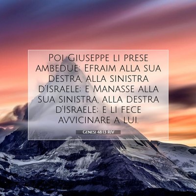 Genesi 48:13 Versetto della Bibbia Spiegato