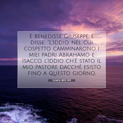 Genesi 48:15 RIV Immagine del Versetto della Bibbia