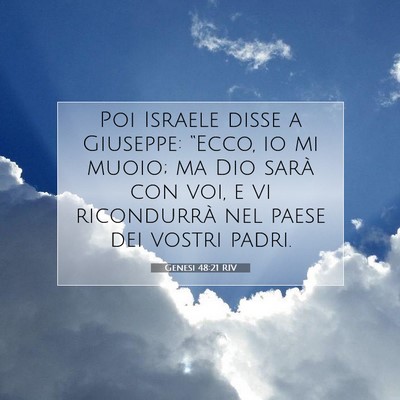 Genesi 48:21 Versetto della Bibbia Spiegato
