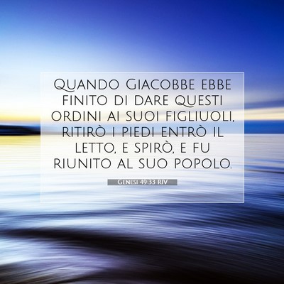 Genesi 49:33 Versetto della Bibbia Spiegato