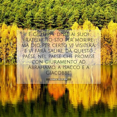 Genesi 50:24 RIV Immagine del Versetto della Bibbia