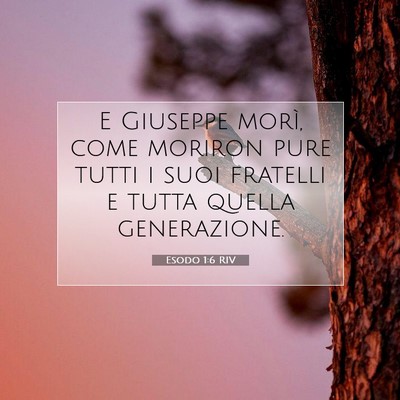 Esodo 1:6 Versetto della Bibbia Spiegato