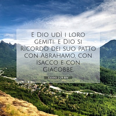 Esodo 2:24 RIV Immagine del Versetto della Bibbia
