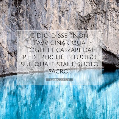 Esodo 3:5 RIV Immagine del Versetto della Bibbia