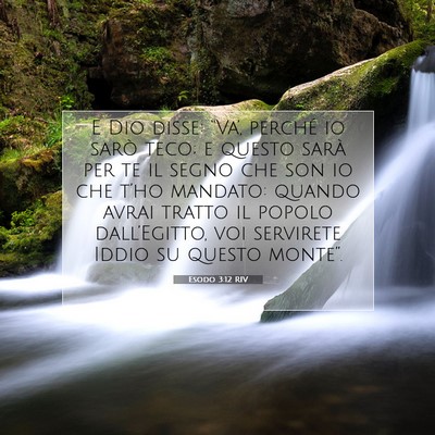 Esodo 3:12 RIV Immagine del Versetto della Bibbia