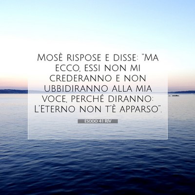 Esodo 4:1 RIV Immagine del Versetto della Bibbia