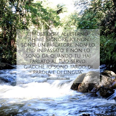Esodo 4:10 RIV Immagine del Versetto della Bibbia