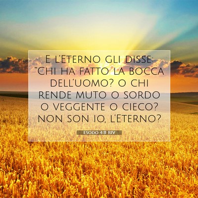 Esodo 4:11 RIV Immagine del Versetto della Bibbia