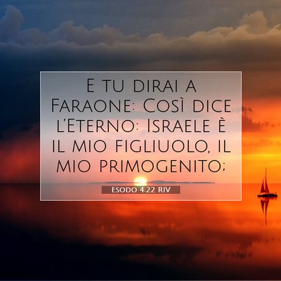 Esodo 4:22 RIV Immagine del Versetto della Bibbia