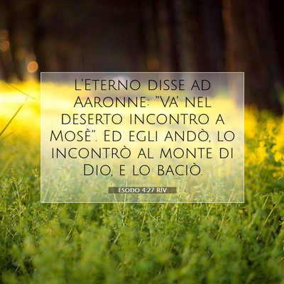 Esodo 4:27 RIV Immagine del Versetto della Bibbia
