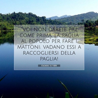 Esodo 5:7 Versetto della Bibbia Spiegato