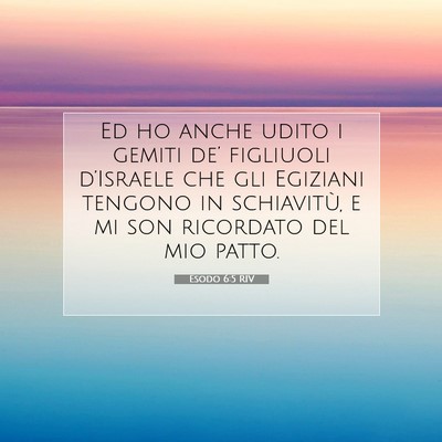 Esodo 6:5 Versetto della Bibbia Spiegato