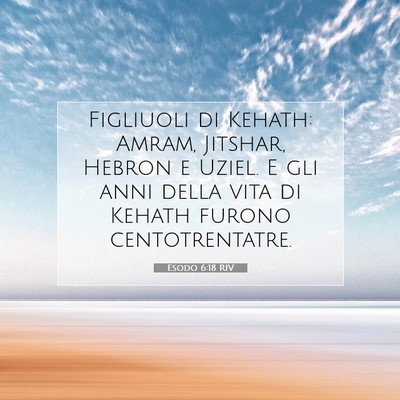 Esodo 6:18 RIV Immagine del Versetto della Bibbia