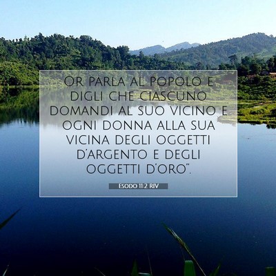 Esodo 11:2 Versetto della Bibbia Spiegato