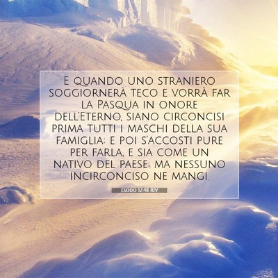 Esodo 12:48 Versetto della Bibbia Spiegato