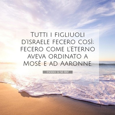 Esodo 12:50 Versetto della Bibbia Spiegato