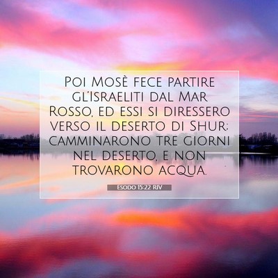 Esodo 15:22 Versetto della Bibbia Spiegato