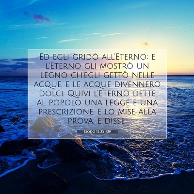 Esodo 15:25 RIV Immagine del Versetto della Bibbia