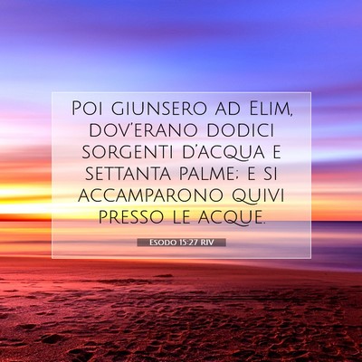 Esodo 15:27 RIV Immagine del Versetto della Bibbia