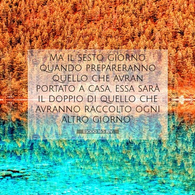 Esodo 16:5 RIV Immagine del Versetto della Bibbia