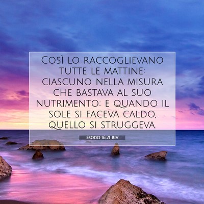 Esodo 16:21 RIV Immagine del Versetto della Bibbia