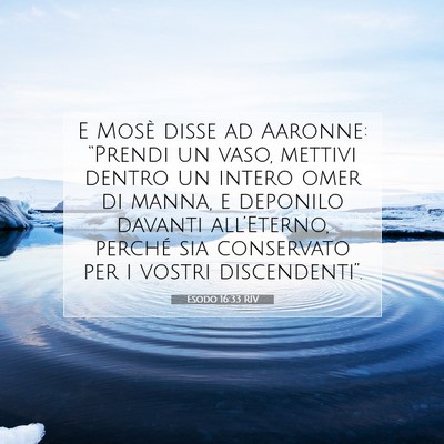 Esodo 16:33 RIV Immagine del Versetto della Bibbia