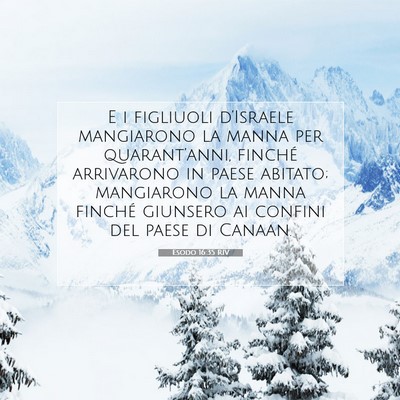Esodo 16:35 RIV Immagine del Versetto della Bibbia