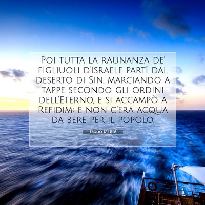 Esodo 17:1 RIV Immagine del Versetto della Bibbia