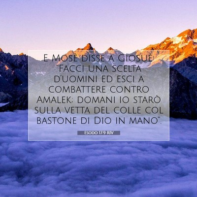 Esodo 17:9 RIV Immagine del Versetto della Bibbia