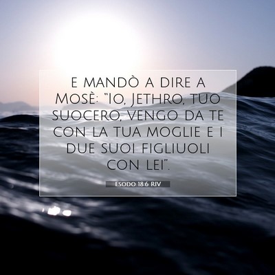 Esodo 18:6 Versetto della Bibbia Spiegato