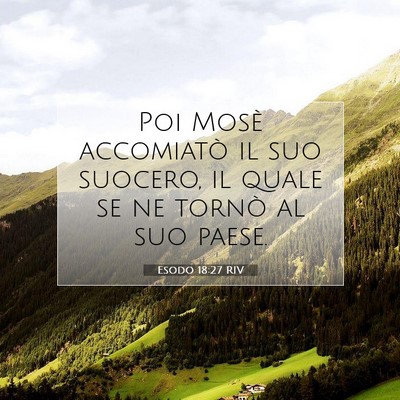 Esodo 18:27 RIV Immagine del Versetto della Bibbia